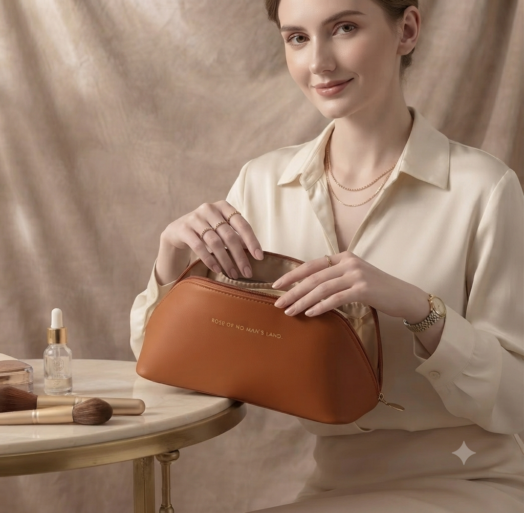 Premium Portable Makeup Organizer -Stylish Multi-Functional Toiletry Case for Travel