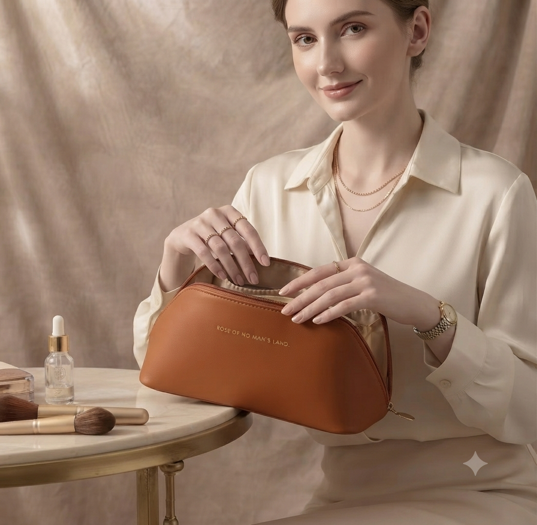 Premium Portable Makeup Organizer -Stylish Multi-Functional Toiletry Case for Travel