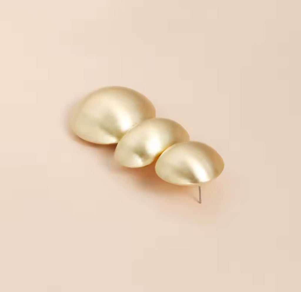 Bold Gold Ball Drop Earrings | Chunky Statement Geometric Dangle Earrings for Women