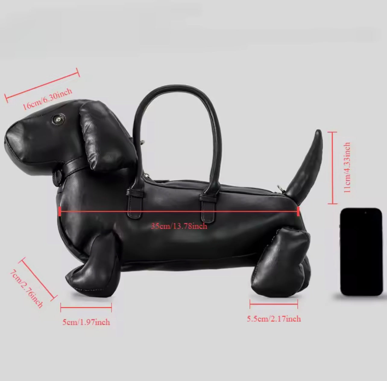 Cute Dachshund PU Leather Shoulder Bag | Women’s Fashion Crossbody Messenger Handbag