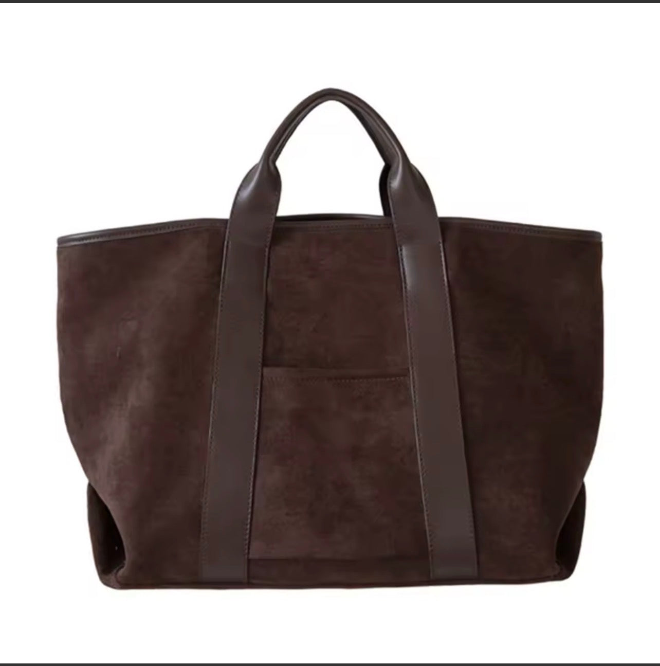 Retro Suede Handbag for Women | Large Capacity Satchel Tote with Top Handle & Shoulder Strap